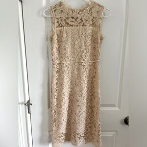 Lace cream dress - Anthropologie boutique